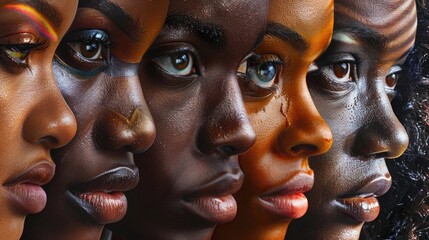 An assortment of diverse skin tones, celebrating the beauty of melanin and the rich spectrum of colors that adorn the human canvas.
