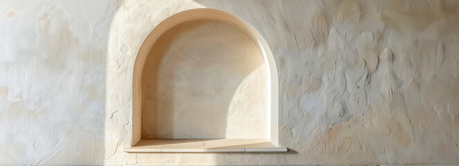 Minimalist Plaster Arch: A Creative Perspective on Wall Decor