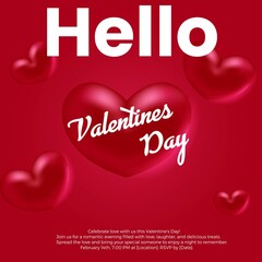 Naklejka premium Valentine's Day Poster