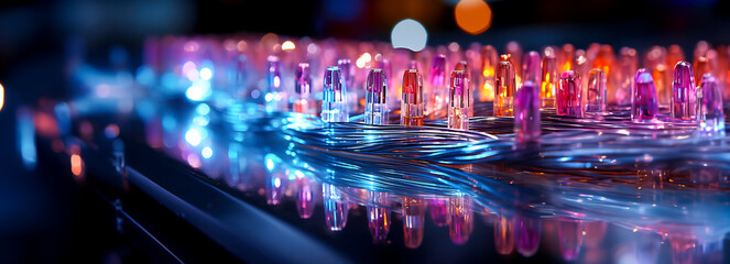 City Pulse: Dynamic Light Trails on Urban Streets, Created with Generative AI Technology