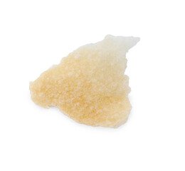 Crumble of delicious fresh puff pastry isolated on white, top view