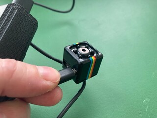 Probe endoscope video camera for examining bottlenecks