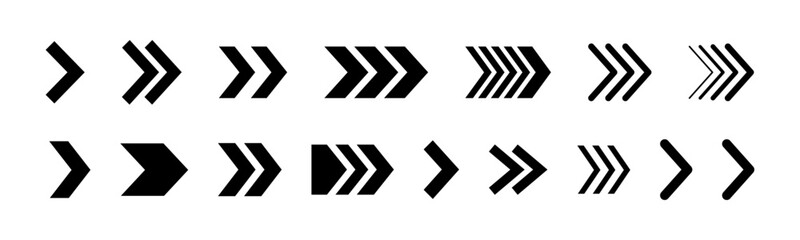 Arrows set. Vector arrow icons. Vector arrow collection.