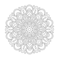 Mandala Art Geometric Pattern Floral Design Vector