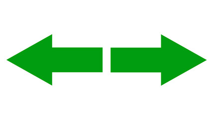 Green one arrow icon, Green color arrow indicator Symbol
