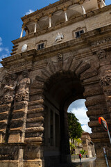 Porta Nuova gate in Palermo in Sicily