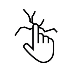 Hand Pointing Icon with effect