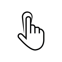 Hand Pointing Icon with effect