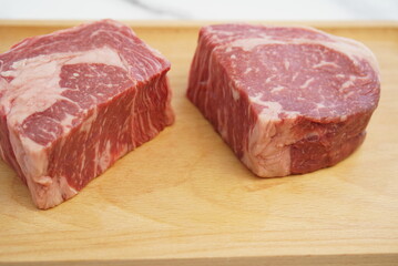 fresh meat with perfect cuts