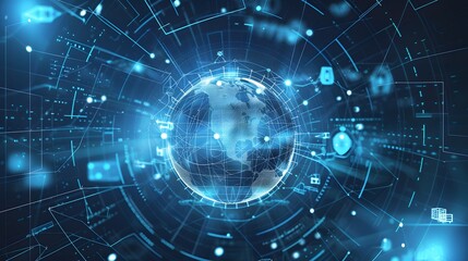 circular tech background 