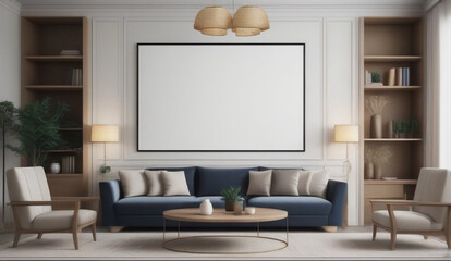 3d render of a living room