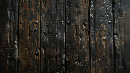 A wooden wall with many holes and nails