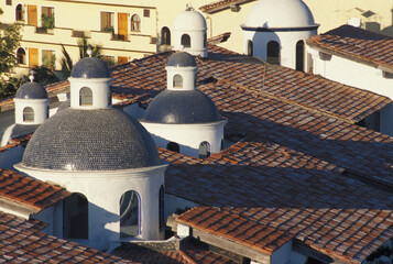 Timeless Mediterranean architecture with domed rooftops offers a glimpse into historical elegance and charm