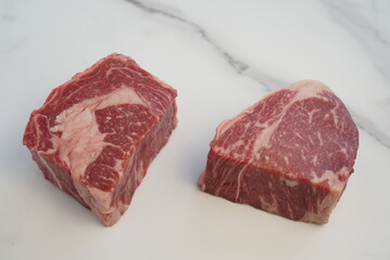 fresh meat with perfect cuts