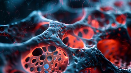 Tissue engineering illustration, develop biological substitutes that restore, maintain or improve tissue function, healthcare background, 16:9