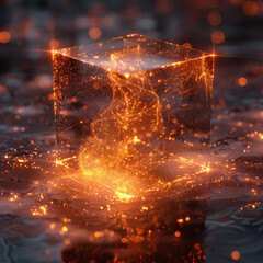 Eine surreale Darstellung eines Qubits, das QuantenverschrÃ¤nkung erfÃ¤hrt. --stylize 750 Job ID: 2ef8fdf6-05b5-439f-8416-7528f4f8a0d0