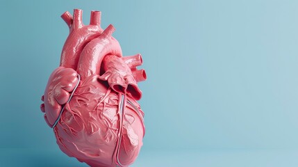 Anatomical Heart 3D Illustration