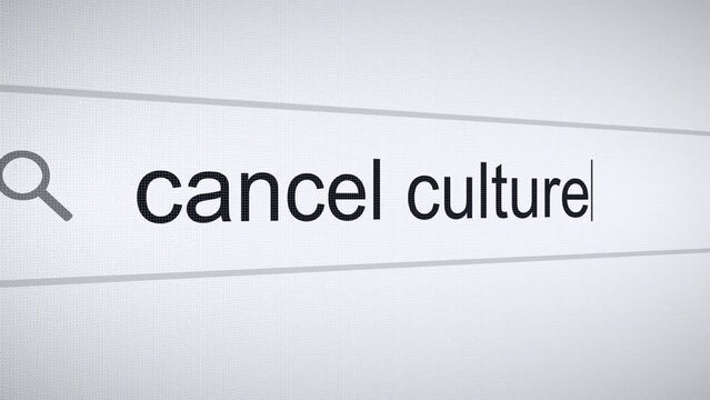 Searching Cancel Culture on the Internet, Computer Screen Macro