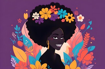 Black Woman in Comic Book Styles