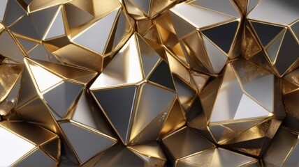 Modern Abstract Golden Geometric Wallpaper for Background Artwork in High Resolution