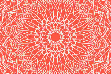 Simple colourful line art pattern of indonesian culture traditional tenun batik ethnic dayak ornament 