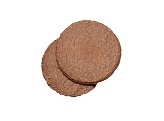 chocolate cookie isolated on white