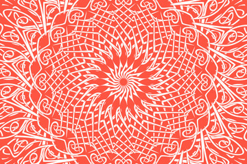 Simple colourful line art pattern of indonesian culture traditional tenun batik ethnic dayak ornament 