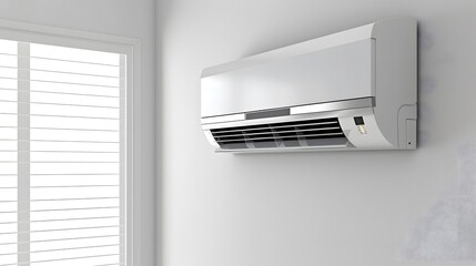 Wall-Mounted Air Conditioner in Room, Embodying Modern Comfort and Cooling Technology
