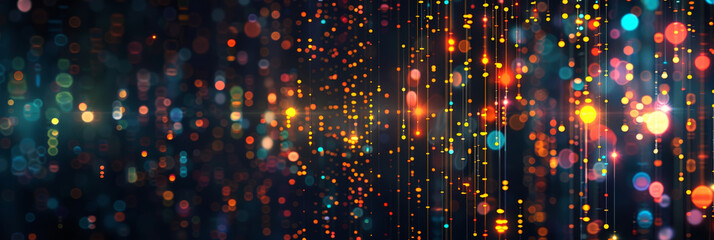 Obraz premium blur binary data background. Concept for big data, deep machine learning, artificial intelligence. blue data tranfer business technology background. virtualization, futuristic,banner