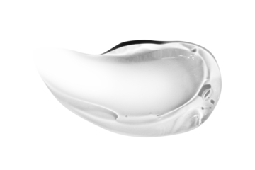 smear of transparent cosmetic gel. On an empty background. PNG
