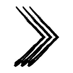 Arrow symbol icon, grunge texture vector element direction symbol illustration for graphic design