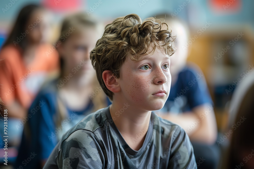 Sticker In a classroom workshop - students dive into role-playing exercises - a hands-on approach to understanding and addressing bullying behaviors