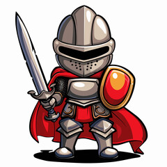 vector knight with sword .Generative AI