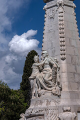 Century Monument (Monument du Centenaire) on Promenade des Anglais. Monument to the Centenary of the reunion of Nice with France was inaugurated on March 4, 1896 in the Albert I garden. Nice, France. - obrazy, fototapety, plakaty