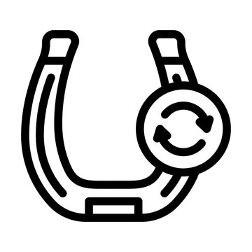 recommend clip art: farrier blacksmith metal line icon vector. farrier blacksmith metal sign. isolated contour symbol black illustration