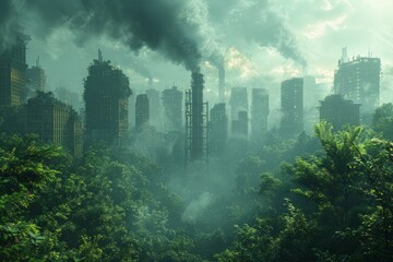 environmental pollution concept,Earth change, Save the word