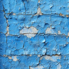 Obraz premium The blue wall provides a textured background for the room.