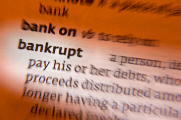 Bankrupt - Insolvent - In Administration - obrazy, fototapety, plakaty