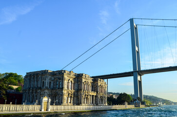 beylerbeyi palace and bosphorus bridge, istanbul