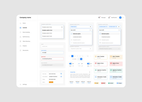 Company platform website homepage UI design