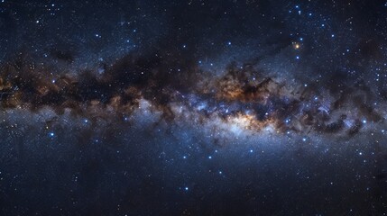 Fototapeta na wymiar Starry Depths: An Exploration Beneath the Enthralling Starry Sky