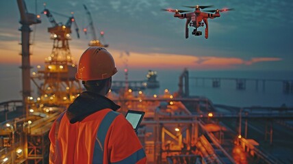 Drones used in telecommunications for oil and gas areas