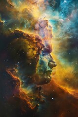A nebula as the dreamscape of a sleeping cosmic deity