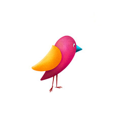 yellow and pink color cartoon bird charachter