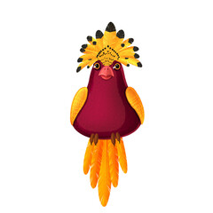 Cartoon style bird king