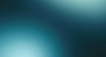 Blue sea sky black grainy color gradient background, abstract dark banner design, noise texture. Summer poster design.