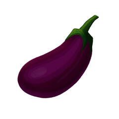 eggplants isolated on white background