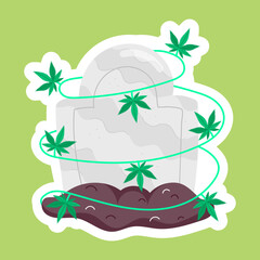 Handy Pack of Weed Culture Flat Stickers 

