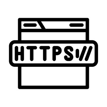 https seo line icon vector. https seo sign. isolated contour symbol black illustration