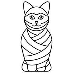 mummy cat figurine - Vector - Vector art - Vector illustration - Vector design - Latest Vector - Ultimate Vector - Premium Vector - Vector pro - Premium illustration